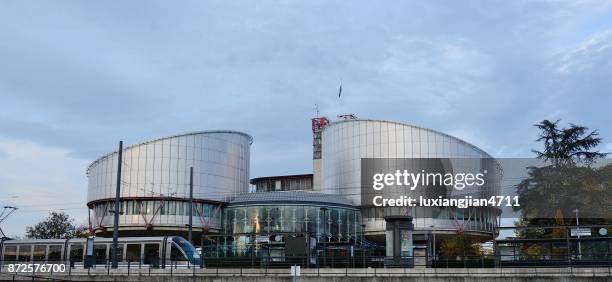 european court of human rights - strasbourg winter stock pictures, royalty-free photos & images