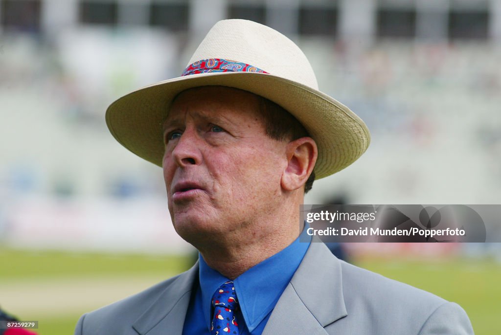 Nat West Series 2002 Sri Lanka v India at Edgbaston 06-07-2002 GEOFFREY BOYCOTT / FORMER ENGLAND TEST CRICKETER TURNED BROADCASTER...