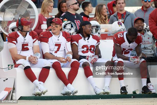 Arizona Cardinals quarterback Drew Stanton , Arizona Cardinals quarterback Blaine Gabbert , Arizona Cardinals running back Andre Ellington and...