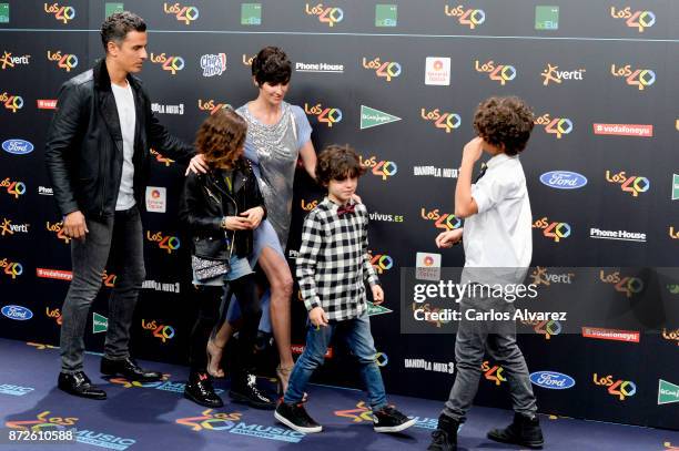 Orson Salazar and Paz Vega attend 'Los 40 Music Awards' photocall at WiZink Center on November 10, 2017 in Madrid, Spain.