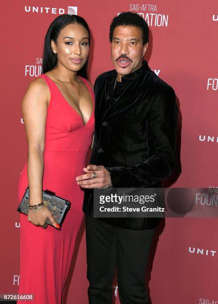 Lisa Parigi, Lionel Richie arrives at the SAG-AFTRA Foundation Patron of the Artists Awards 2017 on November 9, 2017 in Beverly Hills, California.