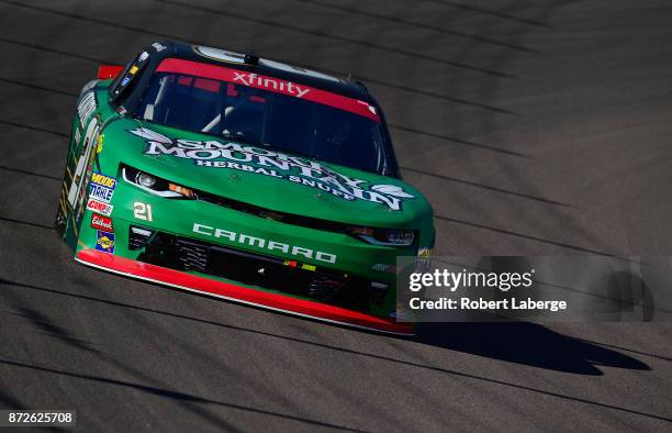 Daniel Hemric, driver of the Smokey Mountain Snuff Chevrolet, drives during practice for the NASCAR XFINITY series Ticket Galaxy 200 at Phoenix...