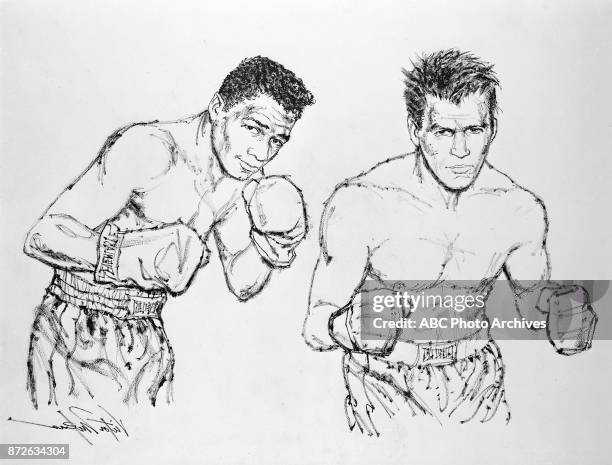 Jerry Quarry, Floyd Patterson boxing sketch.