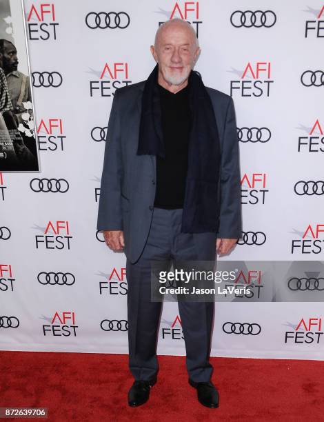 Actor Jonathan Banks attends the 2017 AFI Fest opening night gala screening of "Mudbound" at TCL Chinese Theatre on November 9, 2017 in Hollywood,...