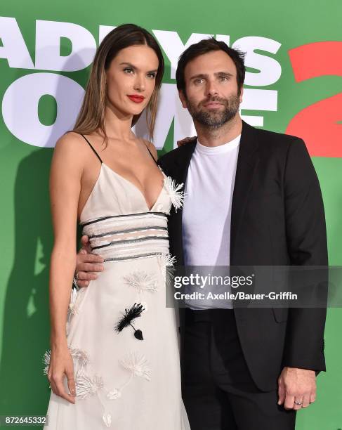Model/actress Alessandra Ambrosio and Jamie Mazur arrive at the premiere of Paramount Pictures' 'Daddy's Home 2' at Regency Village Theatre on...
