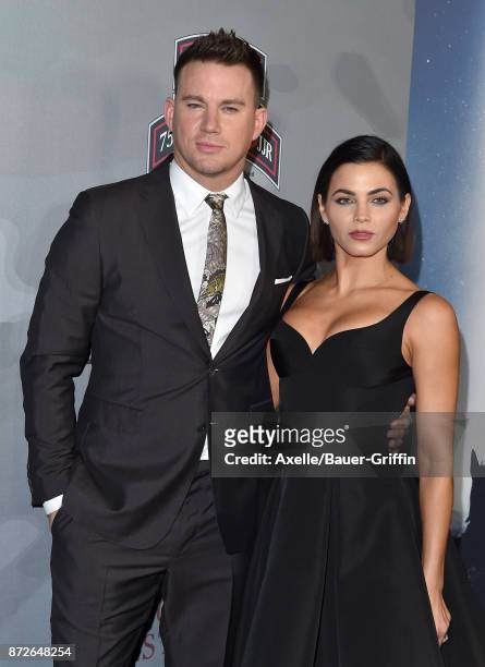 Actors Channing Tatum and Jenna Dewan Tatum arrive at the premiere of 'War Dog: A Soldier's Best Friend' at Directors Guild of America on November 6,...