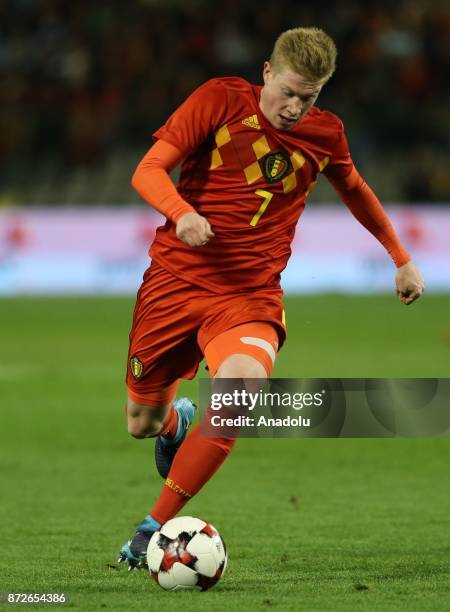 Kevin de Bruyne of Belgium in action during the international friendly match between Belgium and Mexico at King Baudouin Stadium in Brussels, Belgium...