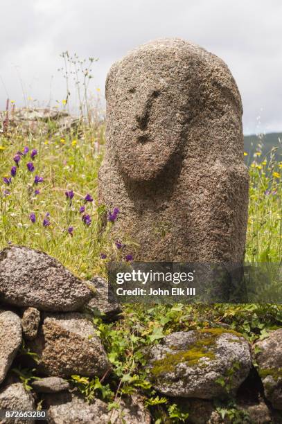 megalithic menhir statue - standing stone stock pictures, royalty-free photos & images