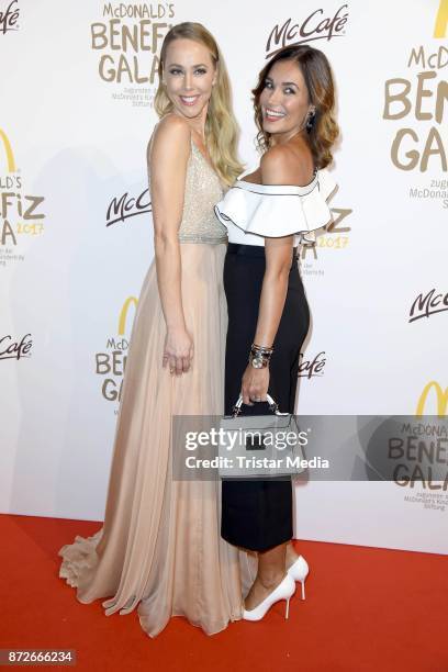 Sylvia Walker and Jana Ina Zarrella attend the McDonald's charity gala at Hotel Bayerischer Hof on November 10, 2017 in Munich, Germany.