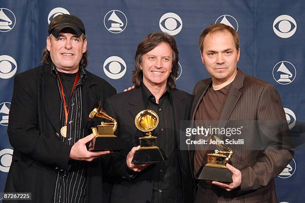 Jeff Hanna, Bobby Boyd and Marcus Hummon, songwriters, winners of Best Country Song for "Bless the Broken Road"