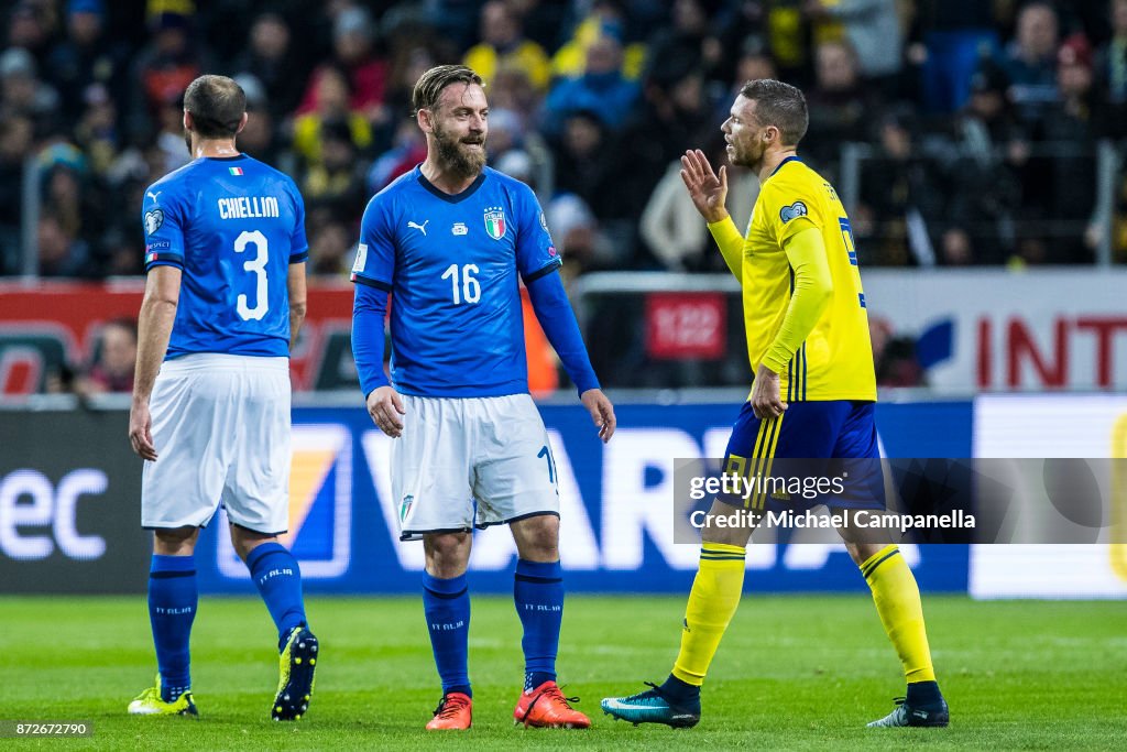 Sweden v Italy - FIFA 2018 World Cup Qualifier Play-Off: First Leg