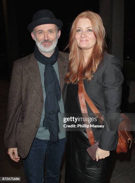 Tommy Tiernan and Yvonne McMahon appear on "The Late Late Show" on November 10, 2017 in Dublin, Ireland.