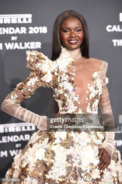 Duckie Thot attends the 2018 Pirelli Calendar Launch Gala at The Pierre Hotel on November 10, 2017 in New York City.