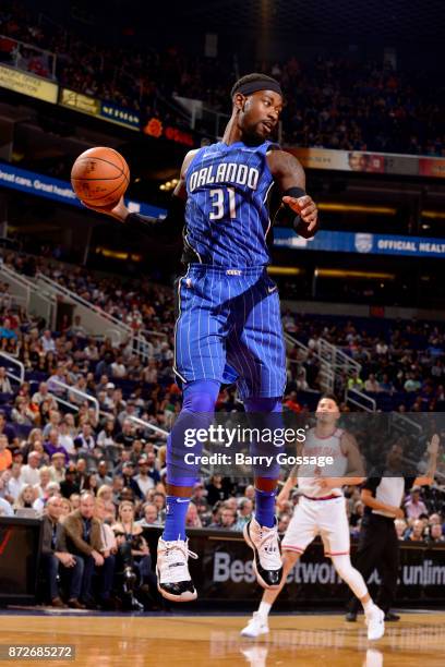 Terrence Ross of the Orlando Magic handles the ball against the Phoenix Suns on November 10, 2017 at Talking Stick Resort Arena in Phoenix, Arizona....