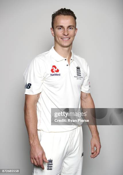 Tom Curran of England poses during the 2017/18 England Ashes Squad headshots session at the Adelaide Oval on November 11, 2017 in Adelaide, Australia.