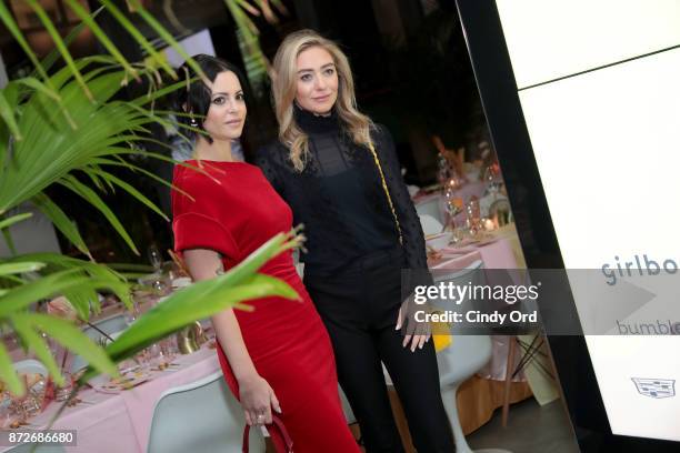 Girlboss Founder & CEO Sophia Amoruso and Bumble Founder & CEO Whitney Wolfe attend The Girlboss Founders' Dinner Hosted by Girlboss and Bumble Bizz...