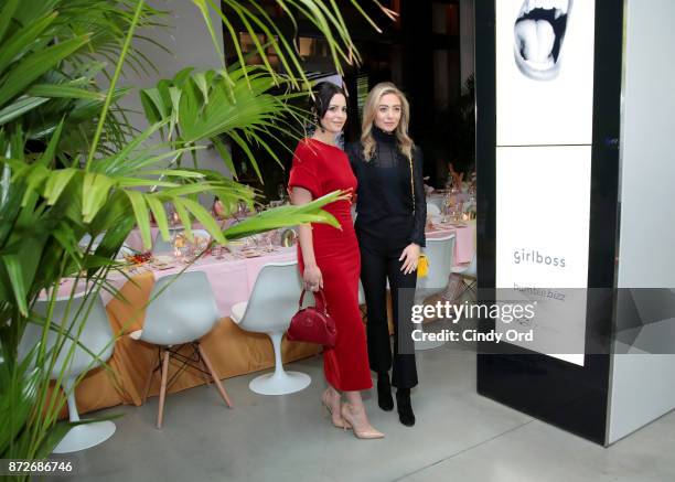 Girlboss Founder & CEO Sophia Amoruso and Bumble Founder & CEO Whitney Wolfe attend The Girlboss Founders' Dinner Hosted by Girlboss and Bumble Bizz...