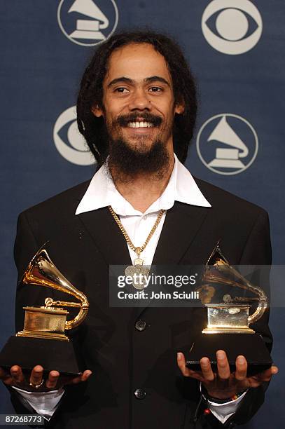 Damian Marley, winner of Best Reggae Album and Best Urban/Alternative Performance for "Welcome to Jamrock"