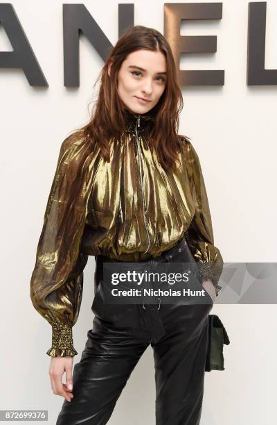 Model Carolina Thaler attends as CHANEL celebrates the launch of the Coco Club, a Boy-Friend Watch event at The Wing Soho on November 10, 2017 in New...