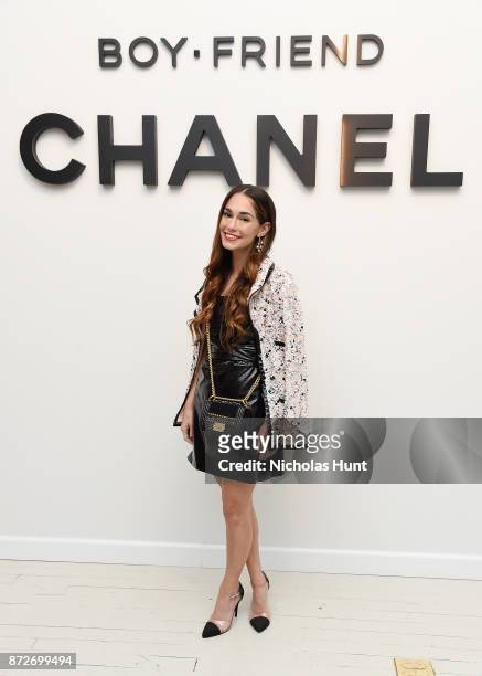 Founder of The Wing Audrey Gelman attends as CHANEL celebrates the launch of the Coco Club, a Boy-Friend Watch event at The Wing Soho on November 10,...