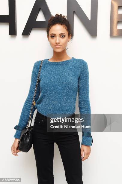 Model Melodie Vaxelaire attends as CHANEL celebrates the launch of the Coco Club, a Boy-Friend Watch event at The Wing Soho on November 10, 2017 in...