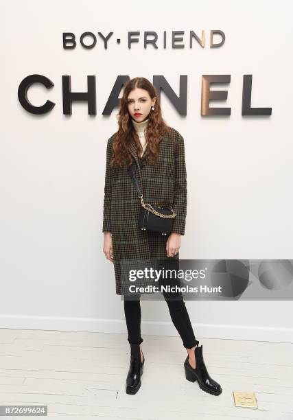 Model Lea Julian attends as CHANEL celebrates the launch of the Coco Club, a Boy-Friend Watch event at The Wing Soho on November 10, 2017 in New York...