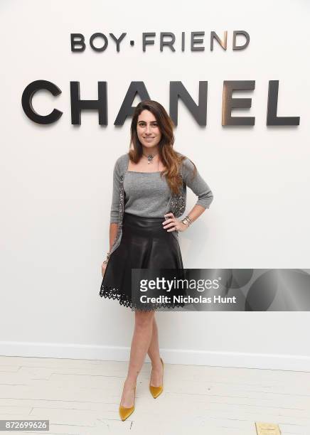 Laura de Gunzburg of The Cultivist attends as CHANEL celebrates the launch of the Coco Club, a Boy-Friend Watch event at The Wing Soho on November...