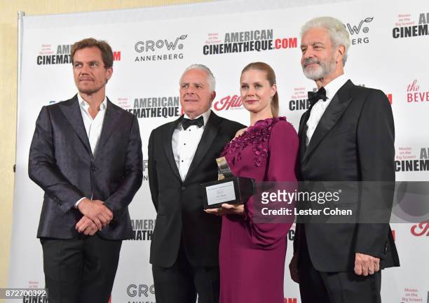 Michael Shannon, American Cinematheque President Mark Badagliacca, American Cinematheque Award recipient Amy Adams, and American Cinematheque Board...