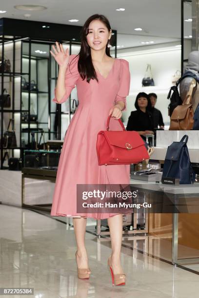 South Korean actress Min Hyo-Rin attends the "Samantha Thavasa" Launch on November 10, 2017 in Seoul, South Korea.