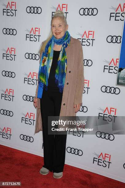 Actress Sally Kirkland attends the screening of "Call Me By Your Name" at AFI FEST 2017 Presented By Audi at TCL Chinese Theatre on November 10, 2017...