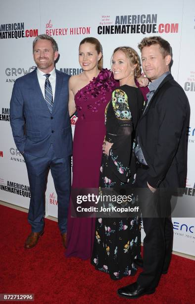 Actress Amy Adams with her brothers and sisters arrive at the 31st Annual American Cinematheque Awards Gala at The Beverly Hilton Hotel on November...