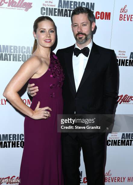 Amy Adams, Darren Le Gallo arrives at the 31st Annual American Cinematheque Awards Gala at The Beverly Hilton Hotel on November 10, 2017 in Beverly...