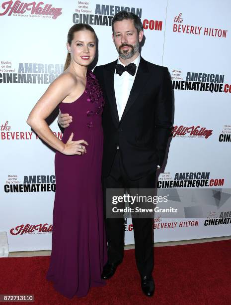 Amy Adams, Darren Le Gallo arrives at the 31st Annual American Cinematheque Awards Gala at The Beverly Hilton Hotel on November 10, 2017 in Beverly...