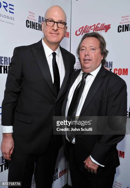 Honorees Greg Foster and Richard Gelfond of IMAX, recipients of the Sid Grauman Award, attend the 31st American Cinematheque Award Presentation...