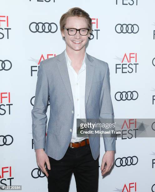 Calum Worthy attends the AFI FEST 2017 - Filmmakers' photo call held at TCL Chinese 6 Theatres on November 10, 2017 in Hollywood, California.