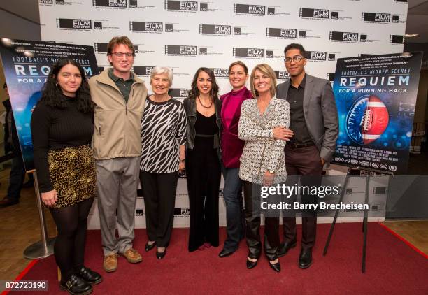 Natalie Prewitt, Parker Carpenter, Ann Carpenter, Alisha Lewis, director Rebecca Carpenter, Cathy Carpenter and Sam Lewis on the red carpet for the...