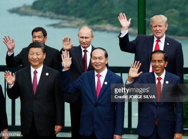 China's President Xi Jinping, Vietnam's President Tran Dai Quang, Indonesia's President Joko Widodo, Philippine President Rodrigo Duterte, Russia's...