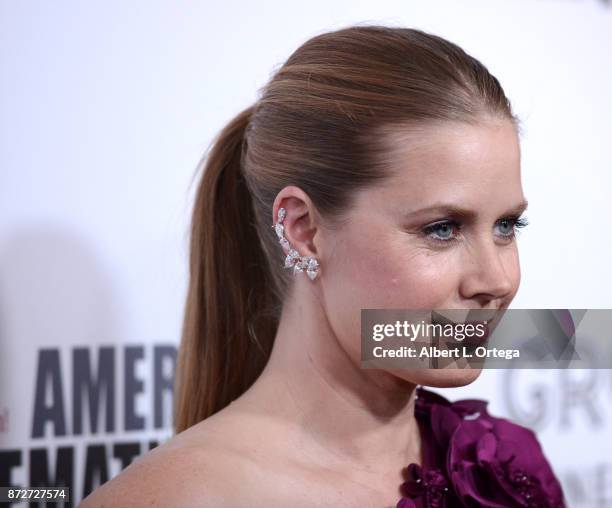 Actress/honoree Amy Adams arrives for the 31st Annual American Cinematheque Awards Gala held at The Beverly Hilton Hotel on November 10, 2017 in...