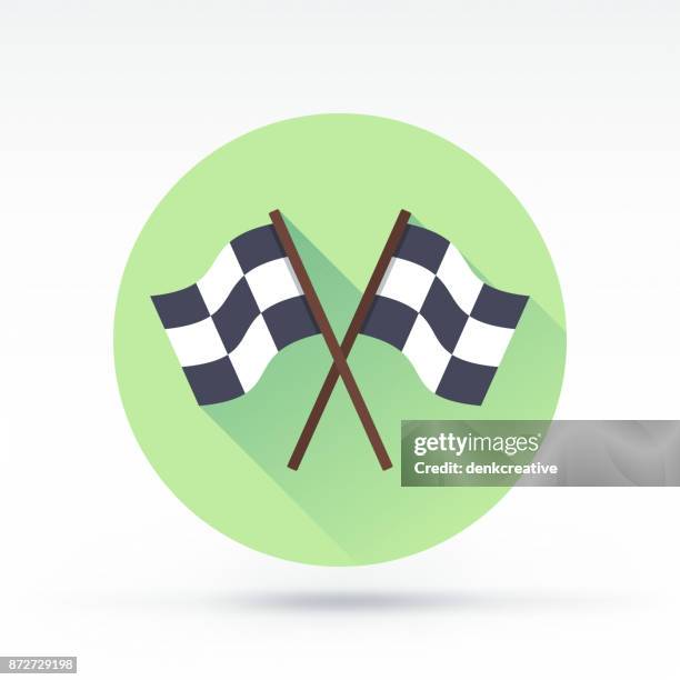 stockillustraties, clipart, cartoons en iconen met race-pictogram - het einde