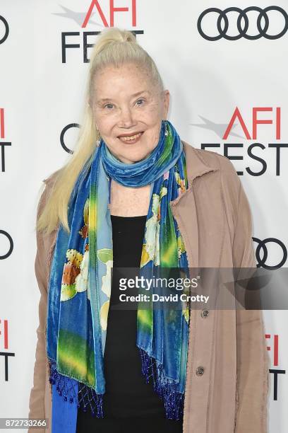 Sally Kirkland attends the AFI FEST 2017 - Premiere Of "Call Me By Your Name" - Arrivals at TCL Chinese Theatre on November 10, 2017 in Hollywood,...