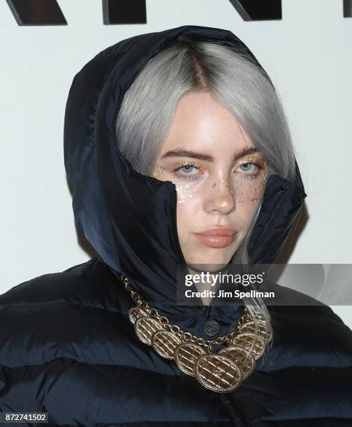 Singer Billie Eilish attends the launch of The Coco Club celebrated by CHANEL at The Wing Soho on November 10, 2017 in New York City.