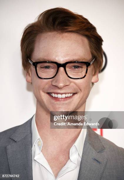 Actor Calum Worthy arrives at the AFI FEST 2017 Filmmakers' Photo Call at the TCL Chinese 6 Theatres on November 10, 2017 in Hollywood, California.