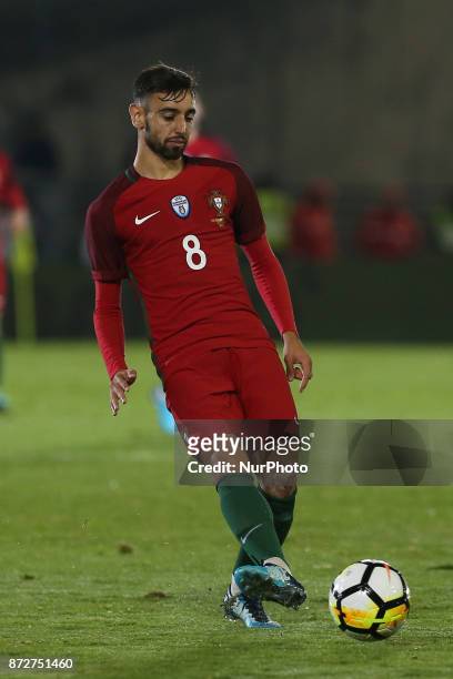 Portugal midfielder Bruno Fernandes during the match between Portugal v Saudi Arabia International Friendly at Estadio do Fontelo on November 10,...