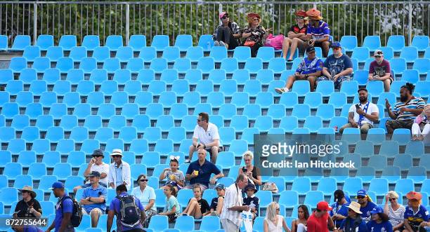 General view of the crowd during the 2017 Rugby League World Cup match between Samoa and Scotland at Barlow Park on November 11, 2017 in Cairns,...