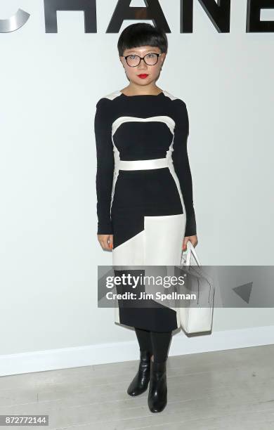 JiaJia Fei attends the launch of The Coco Club celebrated by CHANEL at The Wing Soho on November 10, 2017 in New York City.