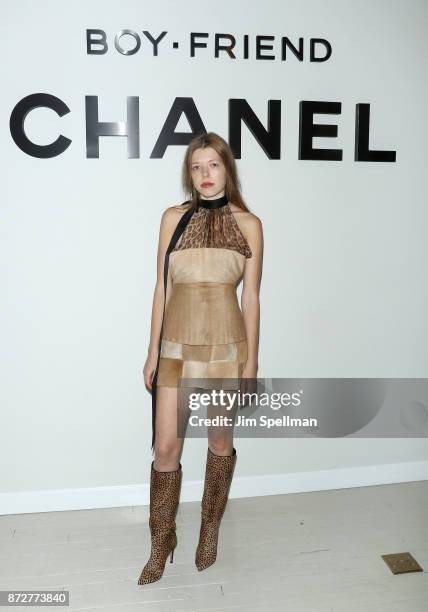 Paris Starn attends the launch of The Coco Club celebrated by CHANEL at The Wing Soho on November 10, 2017 in New York City.