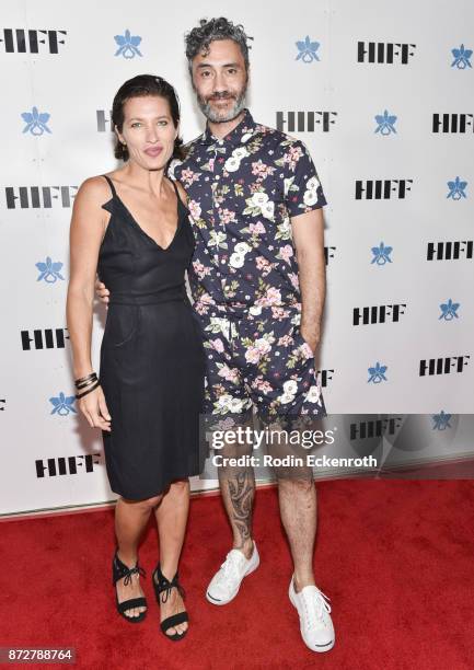 Chelsea Winstanley Cohen and director/actor Taika Waititi attend the 37th Annual Hawaii International Film Festival Gala presented by Halekulani on...
