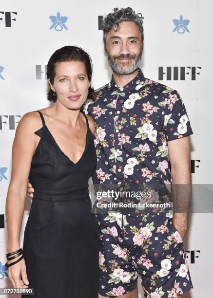 Chelsea Winstanley Cohen and director/actor Taika Waititi attend the 37th Annual Hawaii International Film Festival Gala presented by Halekulani on...