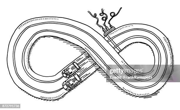Auto Track Drawing 590 Race Track Drawing High Res Illustrations - Getty Images