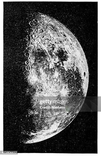 the moon - moon surface stock illustrations